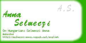 anna selmeczi business card